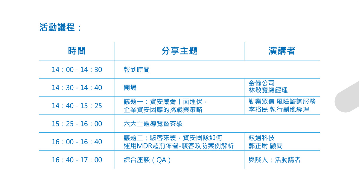 ｜資安工作坊｜落實ESG資安治理 打造資安防禦新策略（圓滿結束）